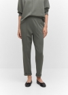 Mango Pantalón jogger costuras - Gris
