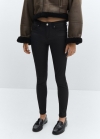 Mango Jeans skinny push-up encerados - Negro