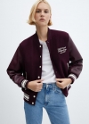 Mango Chaqueta bomber lana - Granate