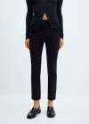 Mango Pantalón skinny tiro medio - Azul marino