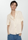 Mango Camisa 100% lyocell - Blanco