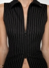 Mango Top rayas doble cremallera - Azul marino oscuro