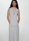Mango Vestido capucha maxi bolsillo - Gris