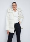 Mango Anorak acolchado capucha - Blanco roto