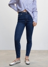 Mango Jeans skinny tiro alto - Azul oscuro