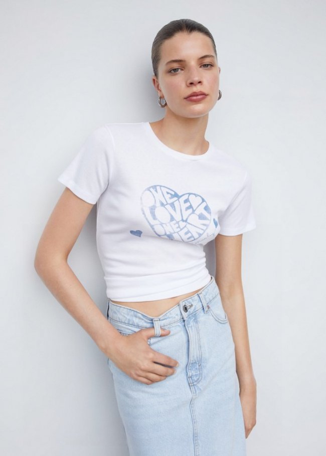 Mango Camiseta Bob Marley - Blanco
