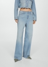 Mango Jeans wideleg terminaciones deshilachadas - Azul medio