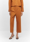 Mango Pantalón culotte pinzas - Marrón