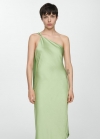 Mango Vestido asimétrico tiras - Verde pastel