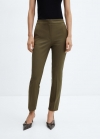Mango Pantalón skinny tiro medio - Verde