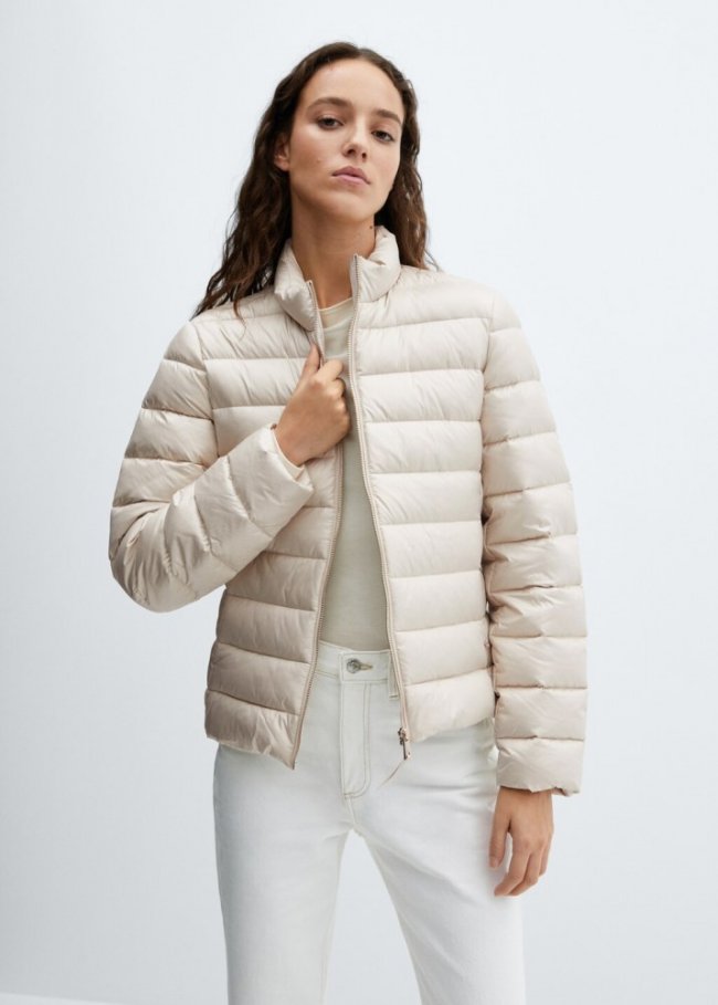 Mango Anorak acolchado pluma - Beige