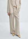 Mango Pantalón traje pinzas - Gris claro/pastel