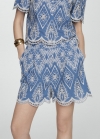 Mango Shorts calados bordados - Azul