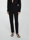 Mango Pantalón recto traje - Negro