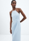 Mango Vestido vaquero tirantes - Azul claro