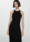 Mango Vestido midi abertura - Negro