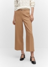 Mango Pantalón culotte cinturón - Marrón medio