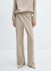 Mango Pantalón lavado cintura elástica - Gris claro/pastel
