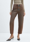 Mango Jeans slouchy tiro alto - Marrón
