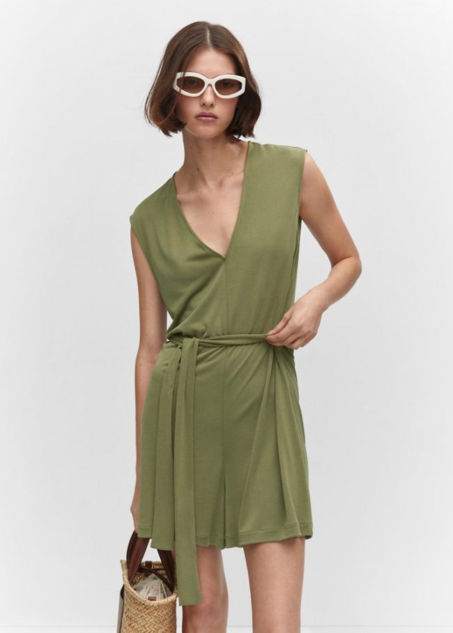Mango Mono modal lazo - Khaki