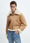 Mango Cazadora corta doble faz - Beige
