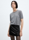 Mango Minifalda efecto animal print - Negro