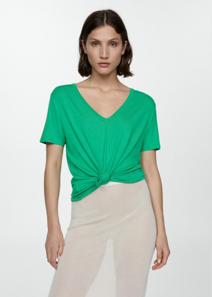 Mango Camiseta manga corta - Verde