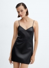 Mango Vestido tirantes finos - Negro