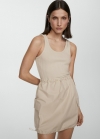 Mango Vestido parachute combinado - Beige