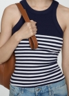 Mango Top estampado rayas - Azul marino oscuro