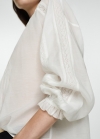 Mango Blusa detalles bordados - Blanco roto