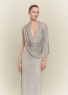 Mango Vestido lúrex capucha multiposición - Plata