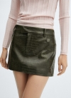 Mango Minifalda efecto animal print - Khaki