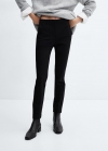 Mango Pantalón skinny crop - Negro