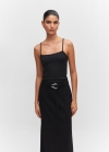 Mango Top tirantes finos - Negro