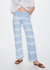 Mango Jeans wideleg tie-dye - Azul celeste