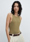 Mango Body elástico tirantes - Verde