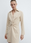 Mango Vestido detalle nudo - Arena