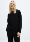 Mango Sudadera costuras decorativas - Negro