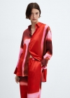 Mango Camisa satinada tie-dye - Rojo