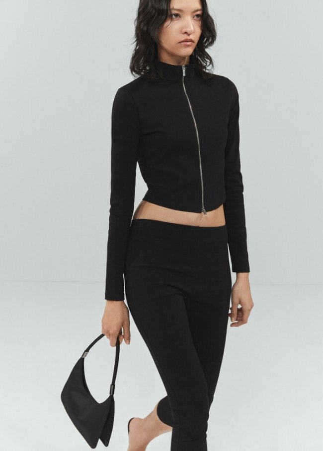 Mango Leggings capri - Negro