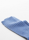 Mango Calcetines lana canalé - Azul