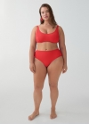 Mango Braguita bikini tiro alto - Rojo