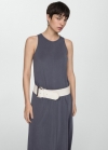 Mango Vestido largo tirantes - Azul