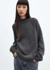 Mango Jersey oversize cuello perkins - Gris antracita
