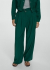 Mango Pantalón lyocell cinturón - Verde