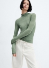 Mango Camiseta manga larga cuello alto - Verde