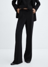Mango Pantalón traje wideleg - Negro