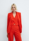 Mango Pantalón traje wideleg - Rojo coral