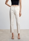 Mango Jeans mom tiro alto - Crudo